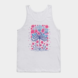 FLOWER BURST Floral Botanical Still Life Flowers in Purple Red Pink Blue - UnBlink Studio by Jackie Tahara Tank Top